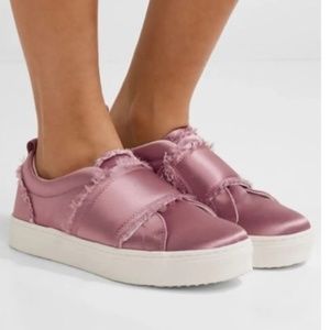 SAM EDELMAN LEVINE LT SATIN SNEAKERS